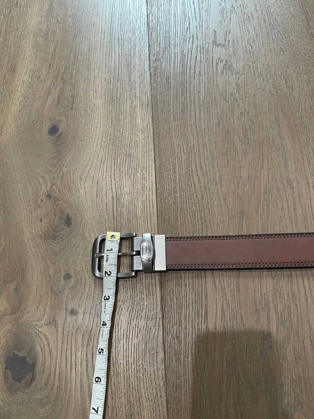 Dickies Men's Leather Reversable Black & Brown Silver Tone Buckle Belt 50-52